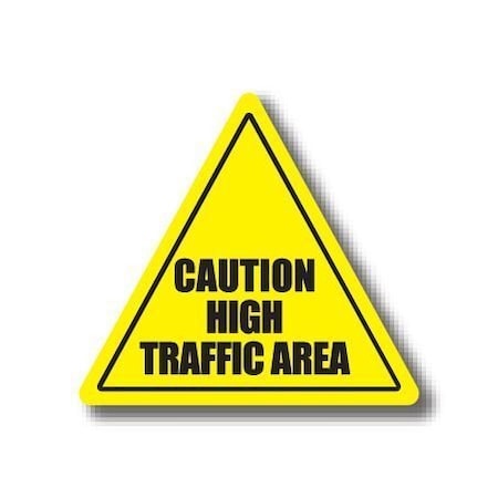 Ergomat 17in TRIANGLE SIGNS - Caution High Traffic Area DSV-SIGN 289 #5011 -UEN